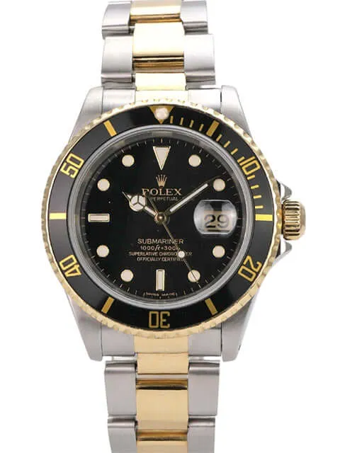 Rolex Submariner Date 16613 Edelstahl Gelbgold Schwarz