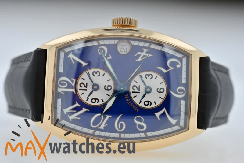 Franck Muller Master Banker 18k Roségold Rose Gold Blue Dial 80g