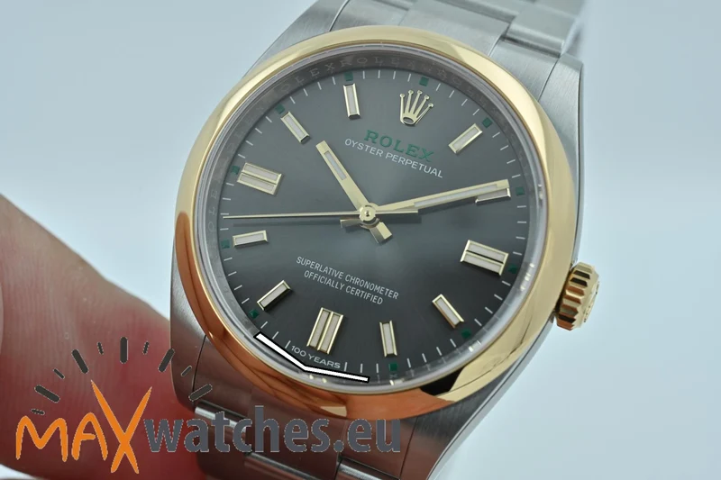 Rolex Oyster Perpetual 100 Years Edition Steel 18k Gold 126003 Stickers