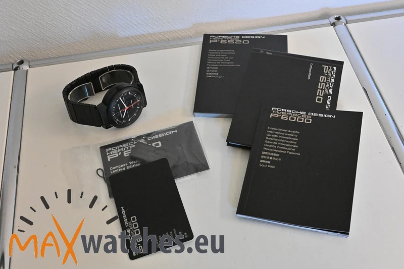 Porsche Design Kompass Uhr Compass Black PVD P6520 Limited to 911