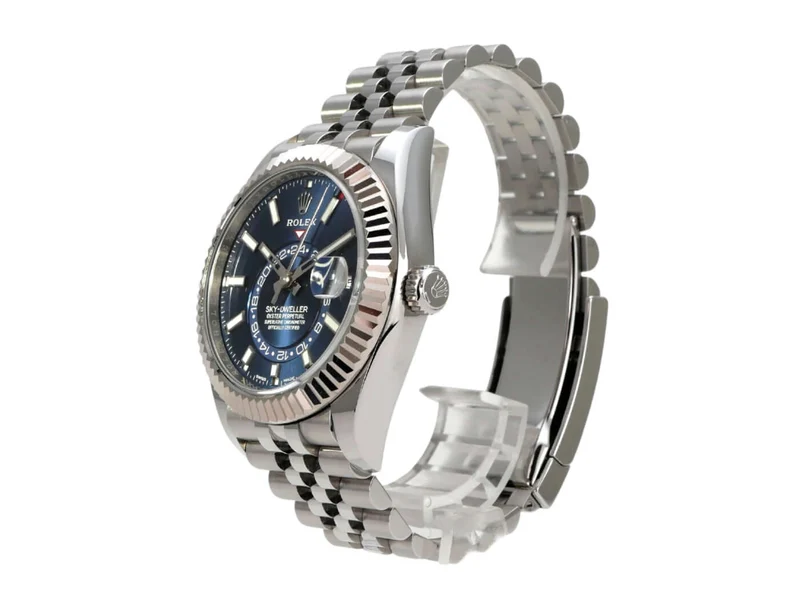 Rolex Sky-Dweller 326934 Edelstahl Weißgold Blau Jubile-Band