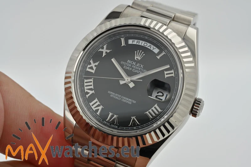 Rolex Oyster Perpetual Day Date II 40mm18k White Gold Weißgold 218239 LC200