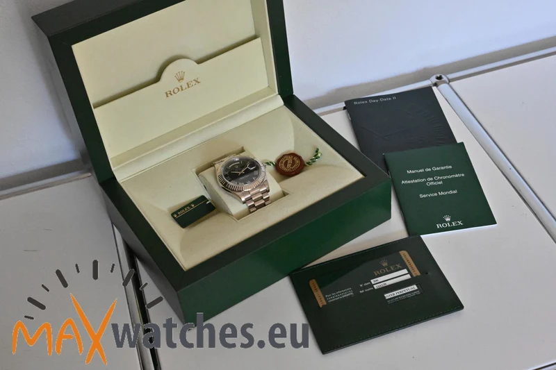 Rolex Oyster Perpetual Day Date II 40mm18k White Gold Weißgold 218239 LC200