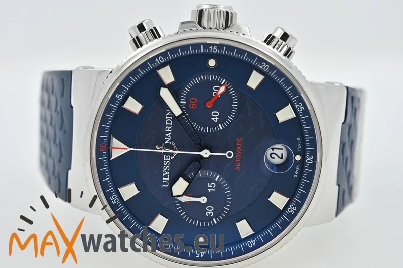 Ulysse Nardin Marine Chronometer Chronograph Limited Edition Blue Seal 353-68