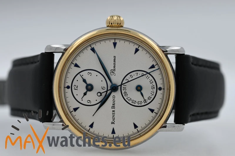 Rainer Brand Panama Dualtime 18k Steel Stahl Gold GMT