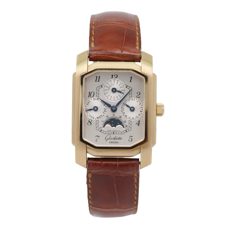 Glashütte Original Senator Karrée Ewiger Kalender Roségold 1845