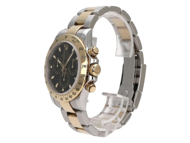 Rolex Daytona Edelstahl Gelbgold 116523 Schwarz