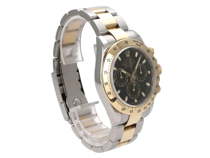 Rolex Daytona Edelstahl Gelbgold 116523 Schwarz
