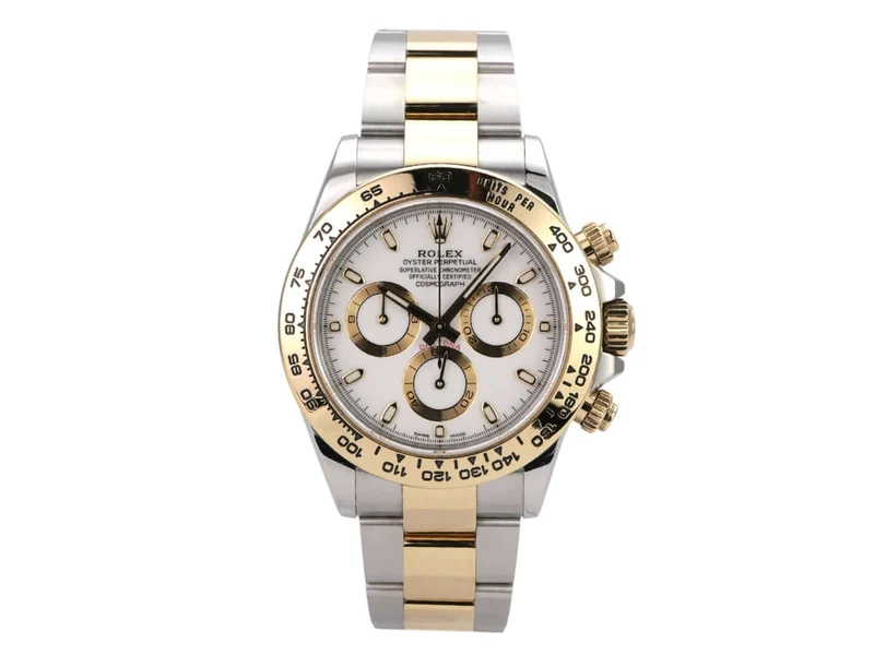 Rolex Daytona Edelstahl Gelbgold 116503 Weiss