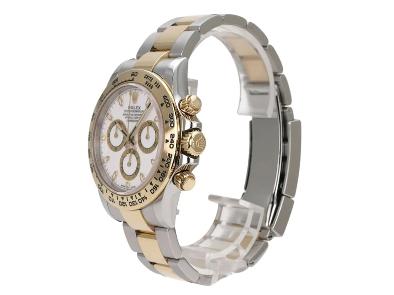 Rolex Daytona Edelstahl Gelbgold 116503 Weiss