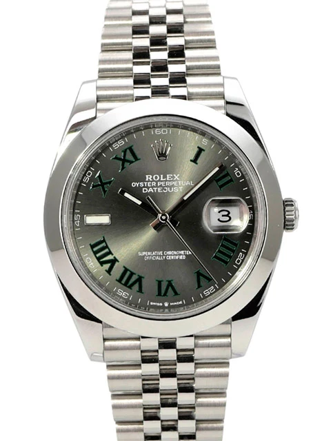 Rolex Datejust 41 Edelstahl 126300 Rhodium Römisch Jubile-Band