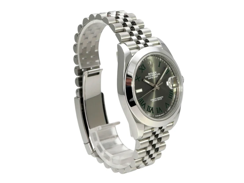 Rolex Datejust 41 Edelstahl 126300 Rhodium Römisch Jubile-Band