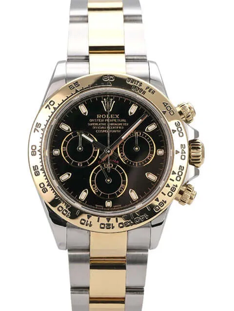 Rolex Daytona Edelstahl Gelbgold 116503 Schwarz