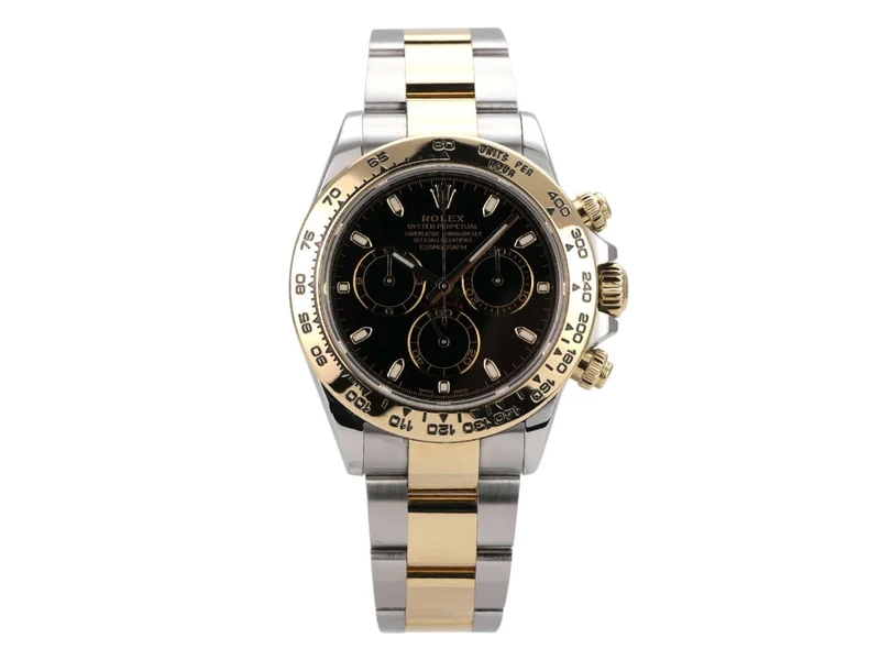 Rolex Daytona Edelstahl Gelbgold 116503 Schwarz