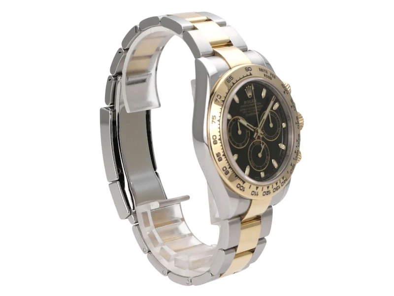 Rolex Daytona Edelstahl Gelbgold 116503 Schwarz