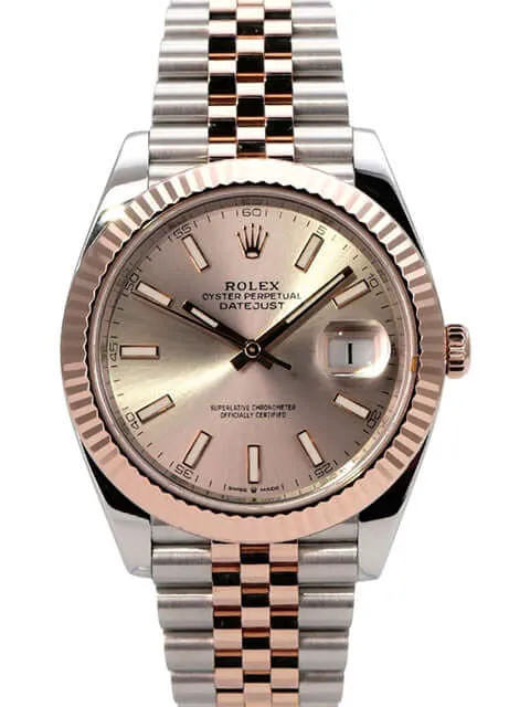 Rolex Datejust 41 Edelstahl Everose-Gold 126331 Sundust Jubile-Band