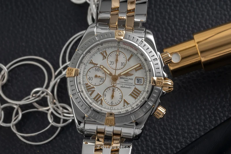 Breitling Chronomat chronograph steel / gold automatic men's watch B13356 [2605636]
