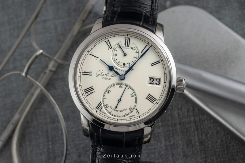 Glashütte Senator 18 ct white gold manual winding men's watch 1-58-01-01-04-04 [2605713]