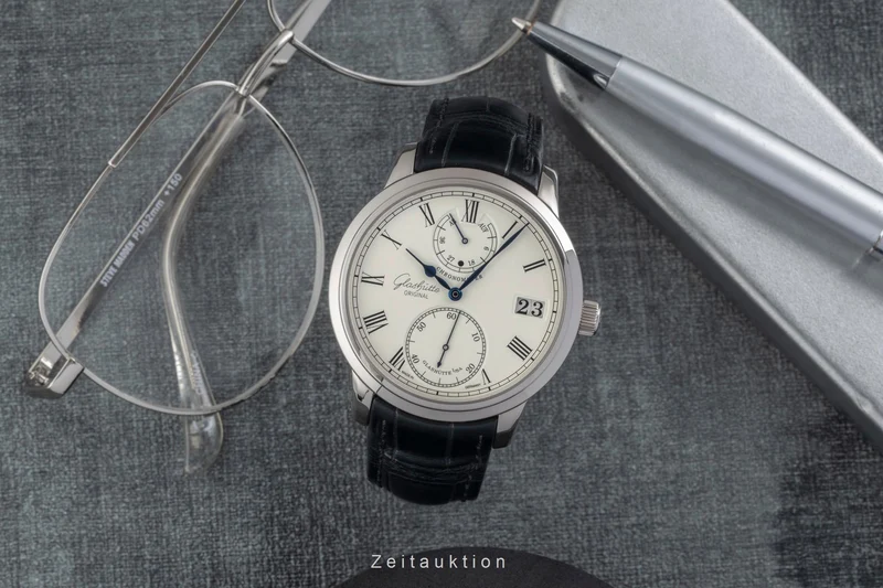 Glashütte Senator 18 ct white gold manual winding men's watch 1-58-01-01-04-04 [2605713]