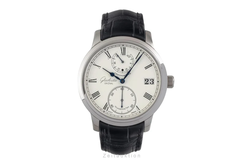 Glashütte Senator 18 ct white gold manual winding men's watch 1-58-01-01-04-04 [2605713]