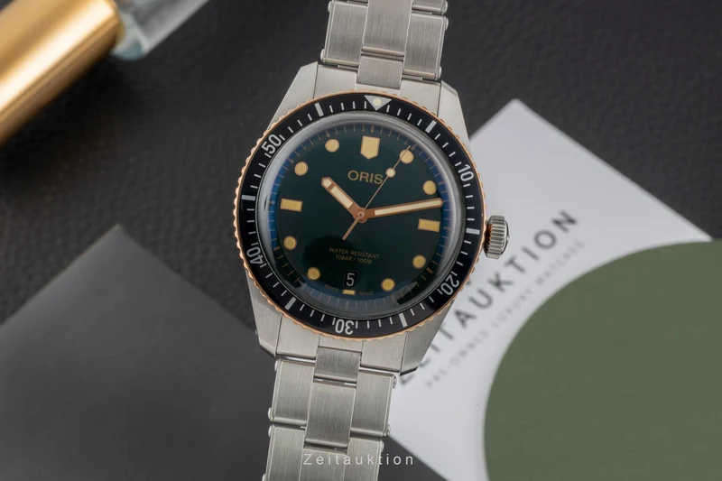Oris Divers steel / bronze automatic men's watch 01 733 7707 4357-07 8 20 18 LP: 2650EUR [2605865]