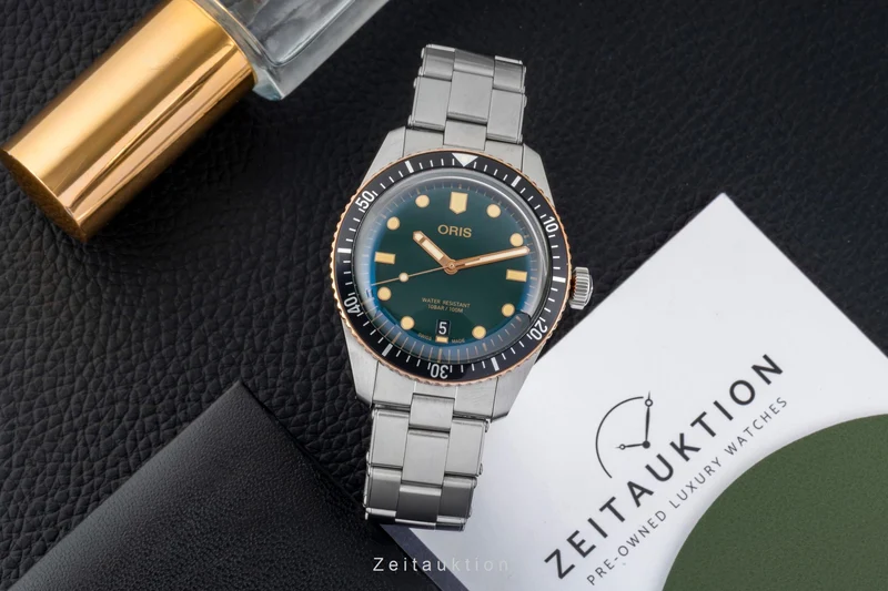 Oris Divers steel / bronze automatic men's watch 01 733 7707 4357-07 8 20 18 LP: 2650EUR [2605865]