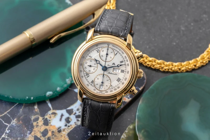 Maurice Lacroix Croneo chronograph gilt-brass automatic men's watch 39353 [2605554]