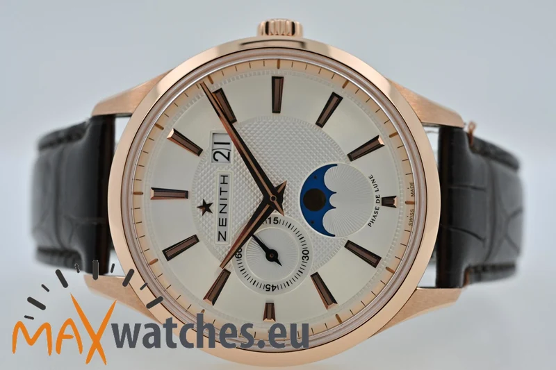 Zenith Elite Captain Moonphase Big Date 18k Rose Gold 18.2140.691 Service 01/2026