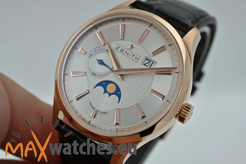 Zenith Elite Captain Moonphase Big Date 18k Rose Gold 18.2140.691 Service 01/2026