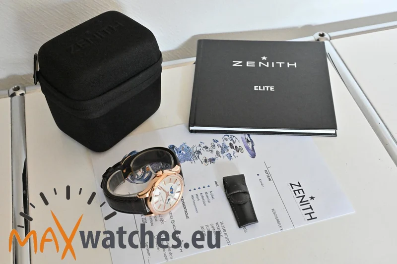 Zenith Elite Captain Moonphase Big Date 18k Rose Gold 18.2140.691 Service 01/2026