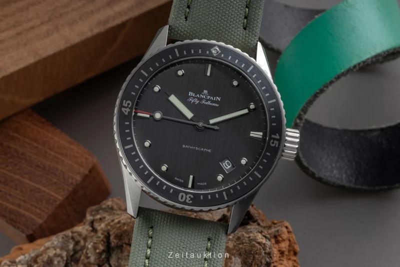 Blancpain Fifty Fathoms titanium automatic men's watch 5000-1210-G52A LP: 13300EUR [2605904]