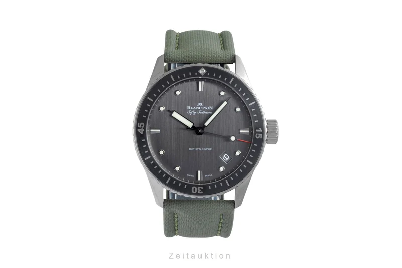 Blancpain Fifty Fathoms titanium automatic men's watch 5000-1210-G52A LP: 13300EUR [2605904]