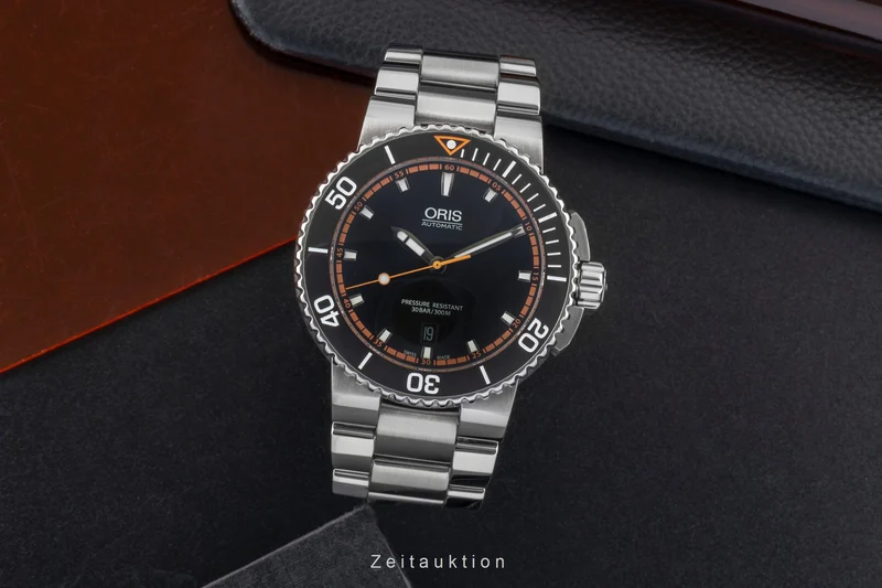 Oris Aquis Date steel automatic men's watch 01 733 7653 4128-07 8 26 01PEB [2605525]
