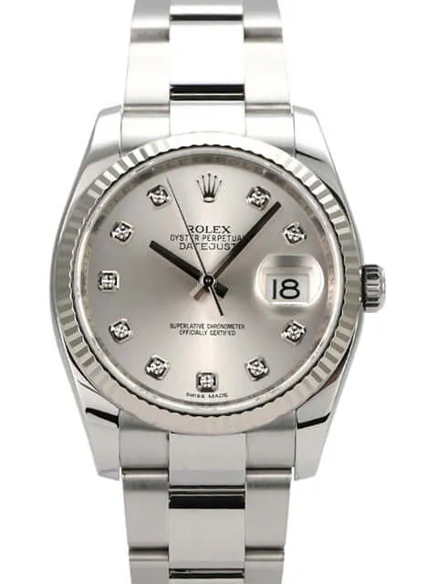 Rolex Datejust 36 Silber Diamant 116234