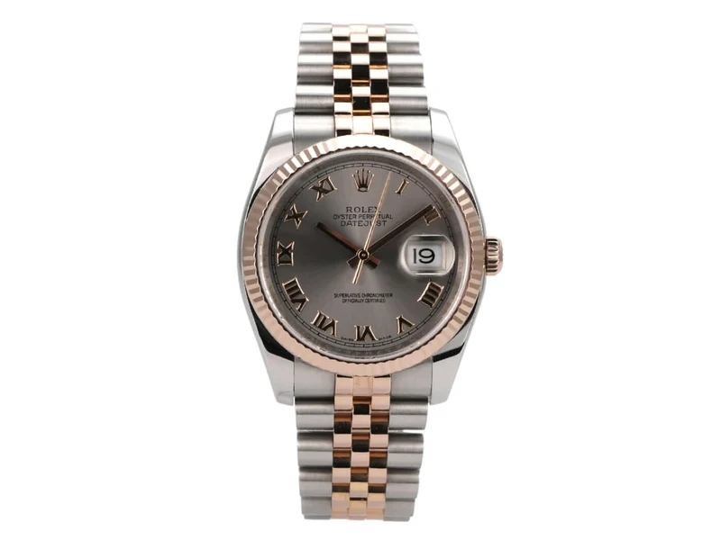 Rolex Datejust 36 116231 Stahlfarben Römisch Jubile-Band