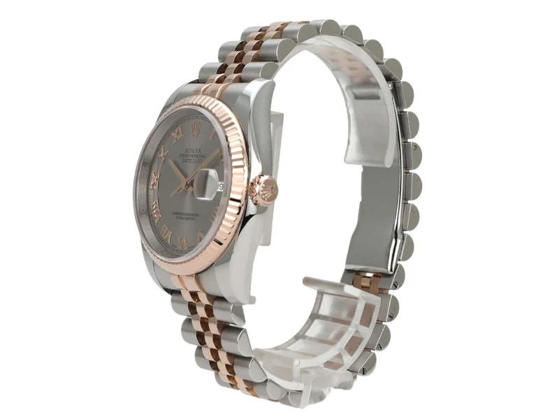 Rolex Datejust 36 116231 Stahlfarben Römisch Jubile-Band