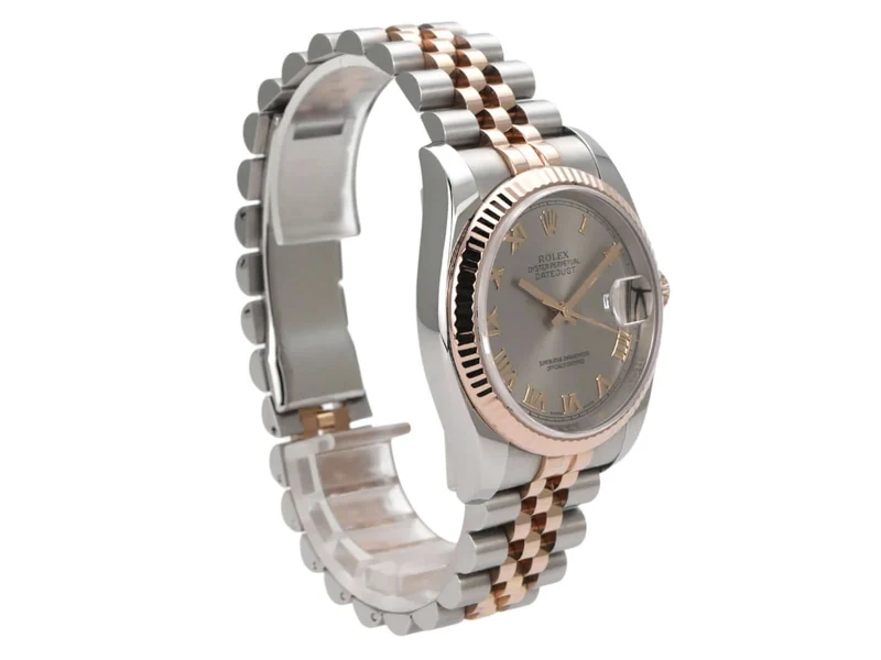 Rolex Datejust 36 116231 Stahlfarben Römisch Jubile-Band