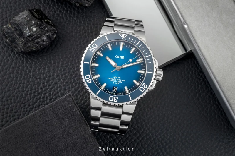 Oris Aquis Date steel automatic men's watch 01 400 7763 4135-07 8 24 09PEB [2605145]