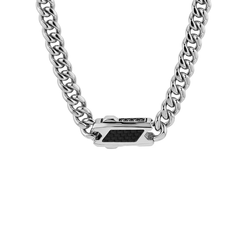 7 mm breite Kette aus Carbonfaser im „Cuban Link“-Stil