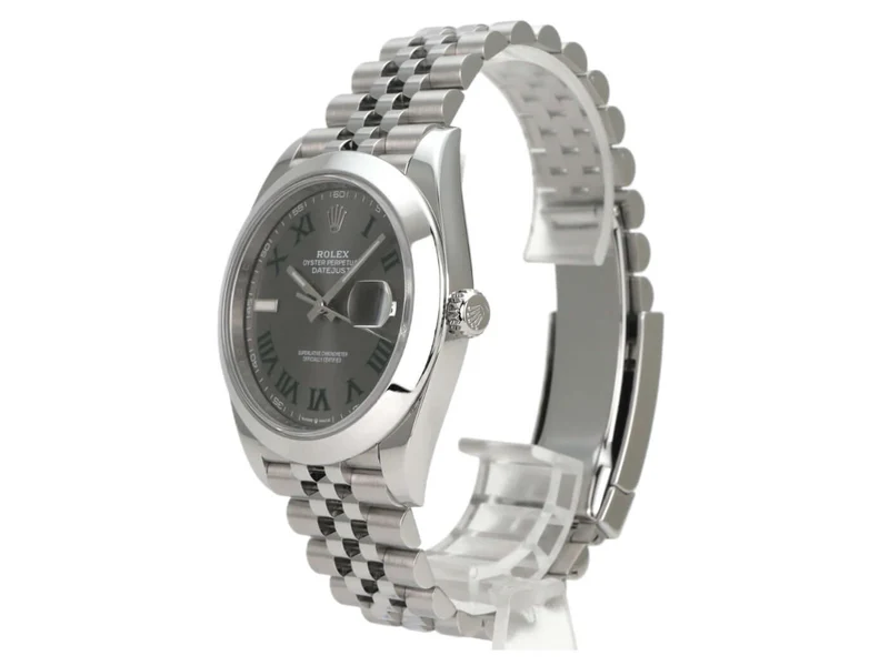 Rolex Datejust 41 Edelstahl 126300 Rhodium Römisch Jubile-Band