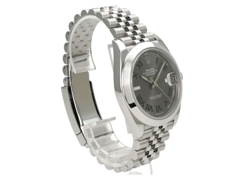 Rolex Datejust 41 Edelstahl 126300 Rhodium Römisch Jubile-Band