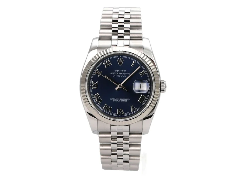 Rolex Datejust 36 Ref. 116234 Blau Römisch Jubile-Band