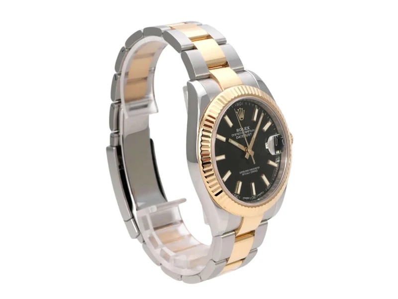 Rolex Datejust 41 Edelstahl Gelbgold 126333 Schwarz