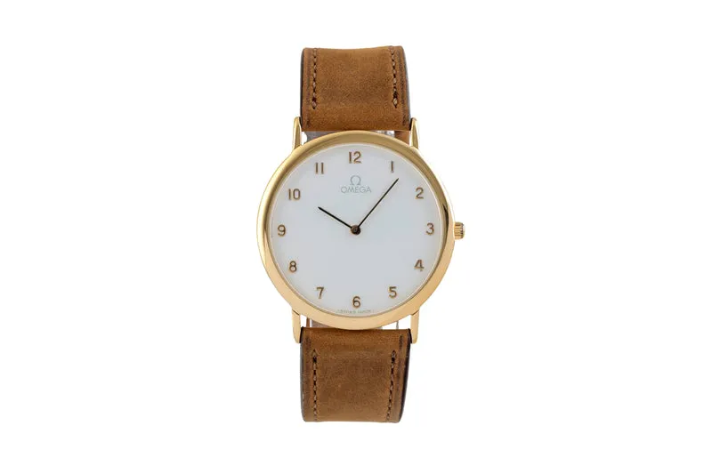 Omega De Ville gilt-brass quartz men's watch 195.0075.2 [2605500]