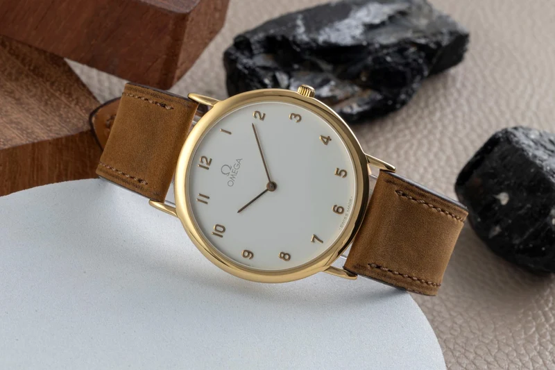 Omega De Ville gilt-brass quartz men's watch 195.0075.2 [2605500]