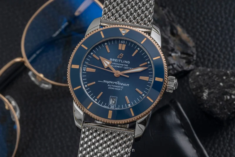 Breitling Superocean Heritage 42 steel / gold automatic men's watch UB2010161C1A1 LP: 7400EUR [2605929]