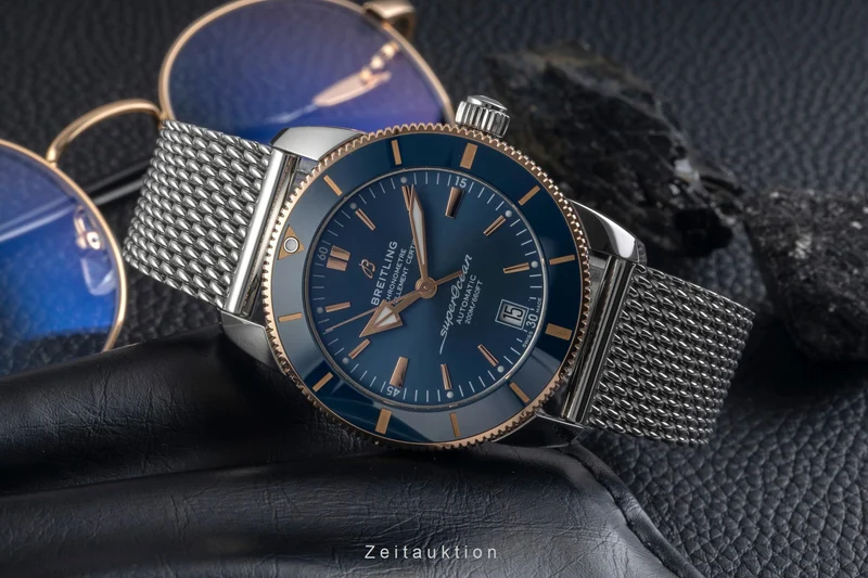 Breitling Superocean Heritage 42 steel / gold automatic men's watch UB2010161C1A1 LP: 7400EUR [2605929]