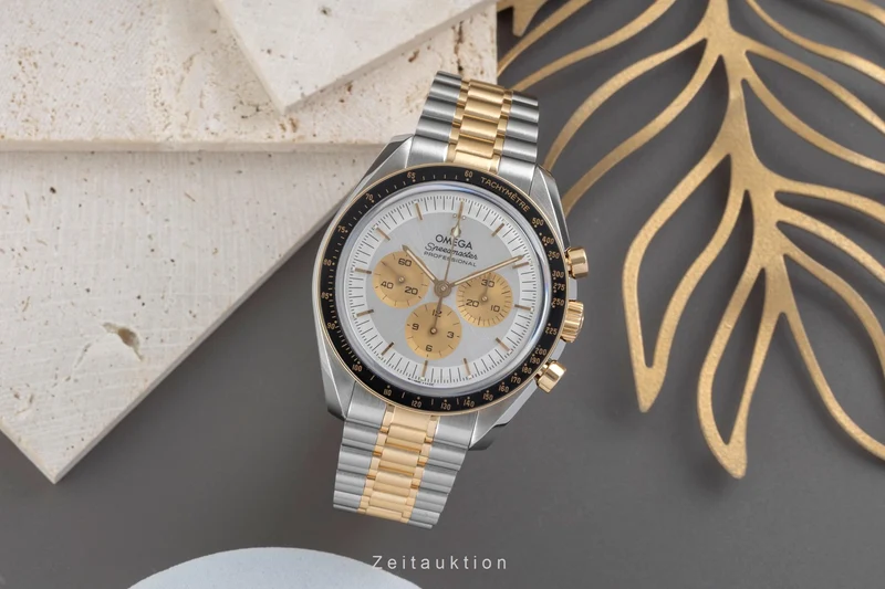 Omega Speedmaster Moonwatch chronograph steel / gold manual winding men's watch 310.20.42.50.02.001 LP: 20400EUR [2605886]