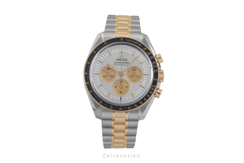 Omega Speedmaster Moonwatch chronograph steel / gold manual winding men's watch 310.20.42.50.02.001 LP: 20400EUR [2605886]