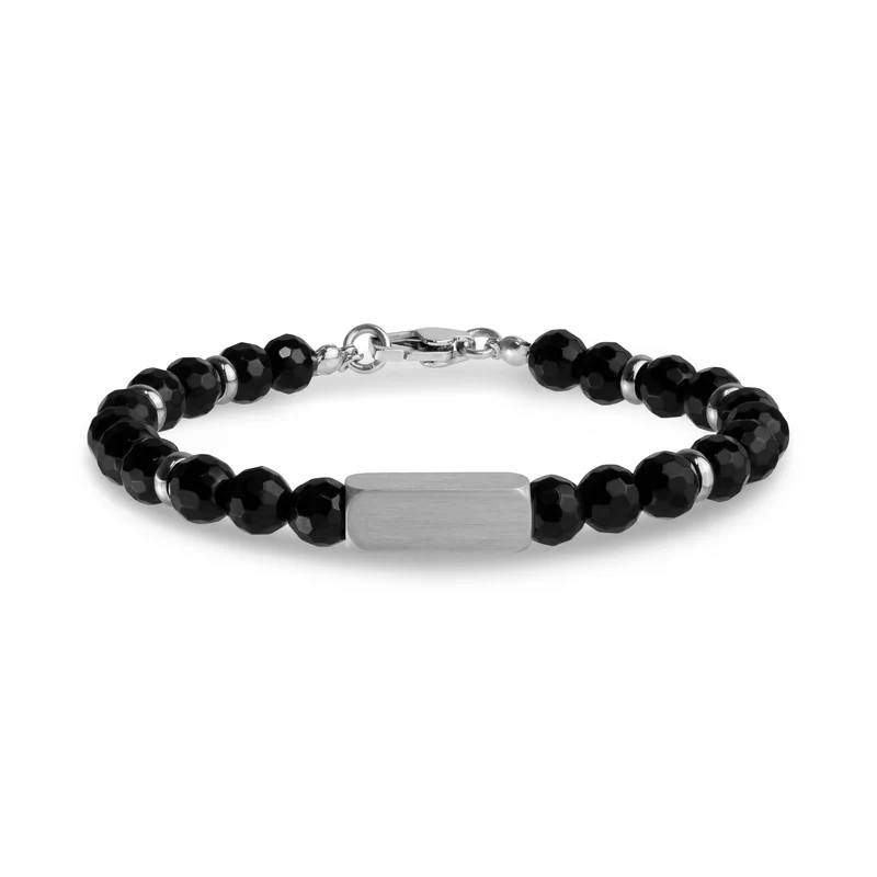 Armband aus Steinperlen mit Gravurmöglichkeit